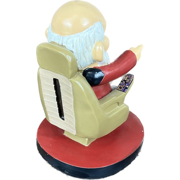 Star Trek TNG Captain Picard Sitting in Captain Chair Gnome Statue Bigmouth - Picture 7 of 10
